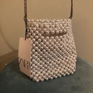 Zara Pearl Bucket Bag